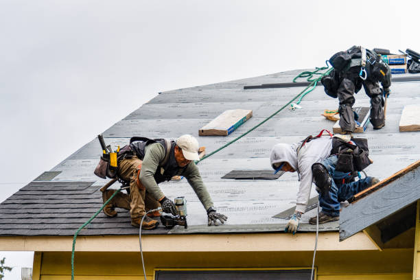 Professional Gutter Installation technician working in Clearlake, WA